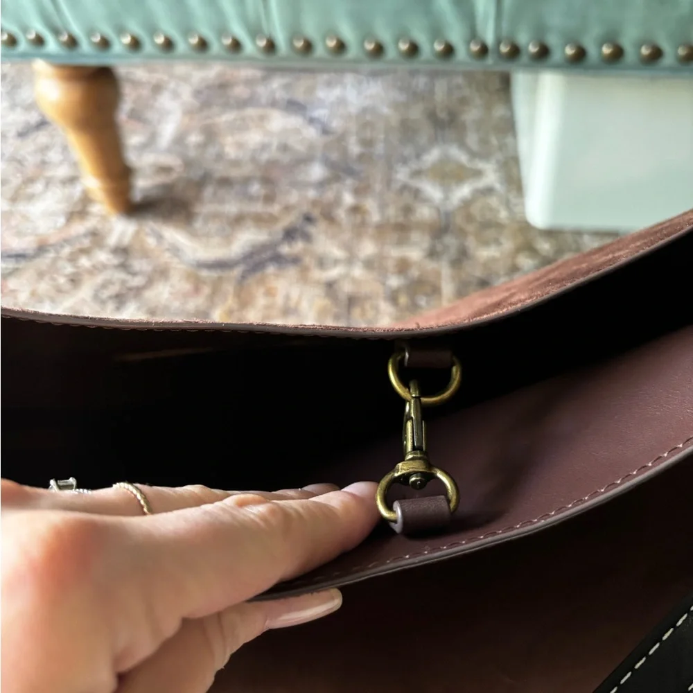 GAP Brown Vegan Suede Bucket Hobo Bag